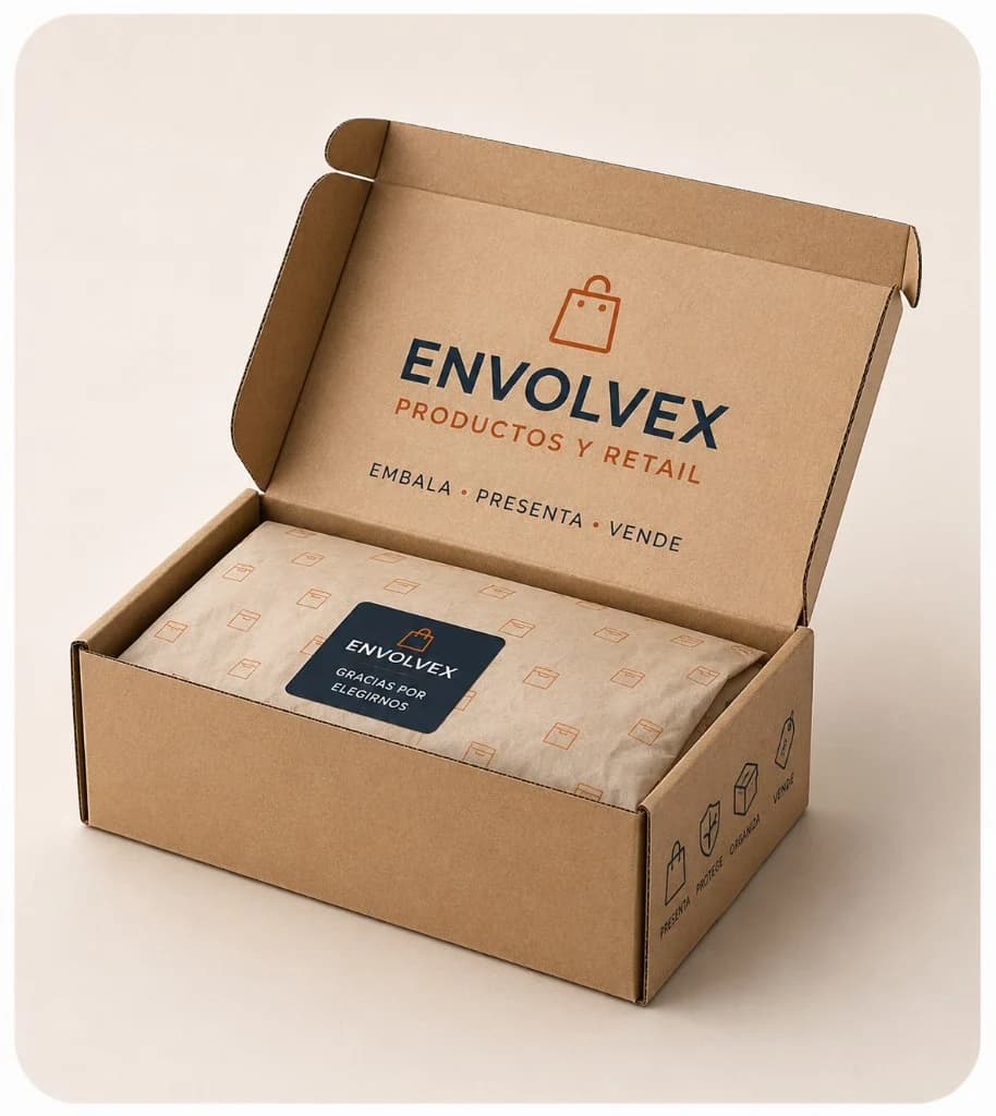 Caja abierta para producto y retail ENVOLVEX