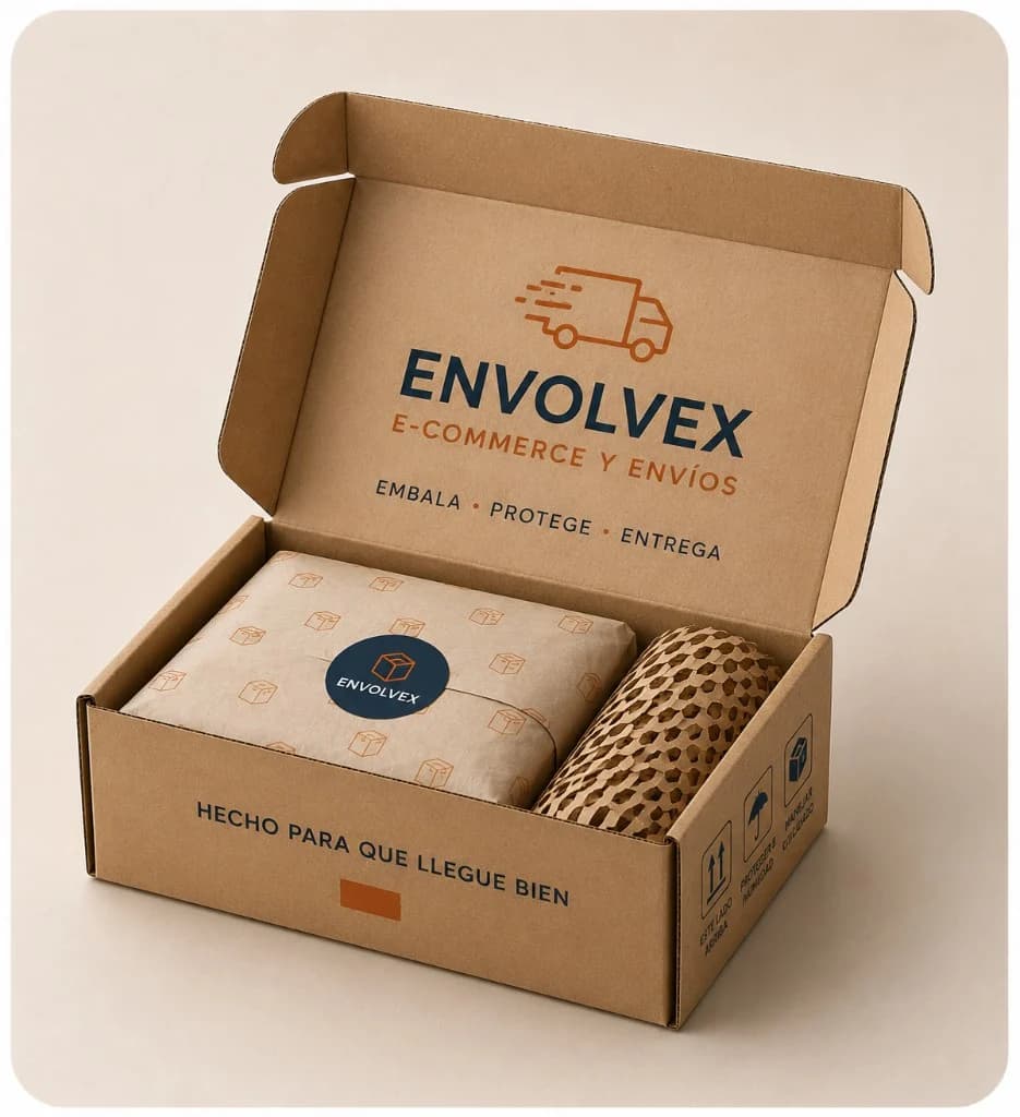 Caja de e-commerce y envíos ENVOLVEX